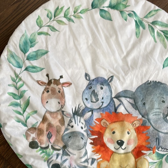 Reversible Baby Playmat - Animals and leafs - Picture 3 of 5